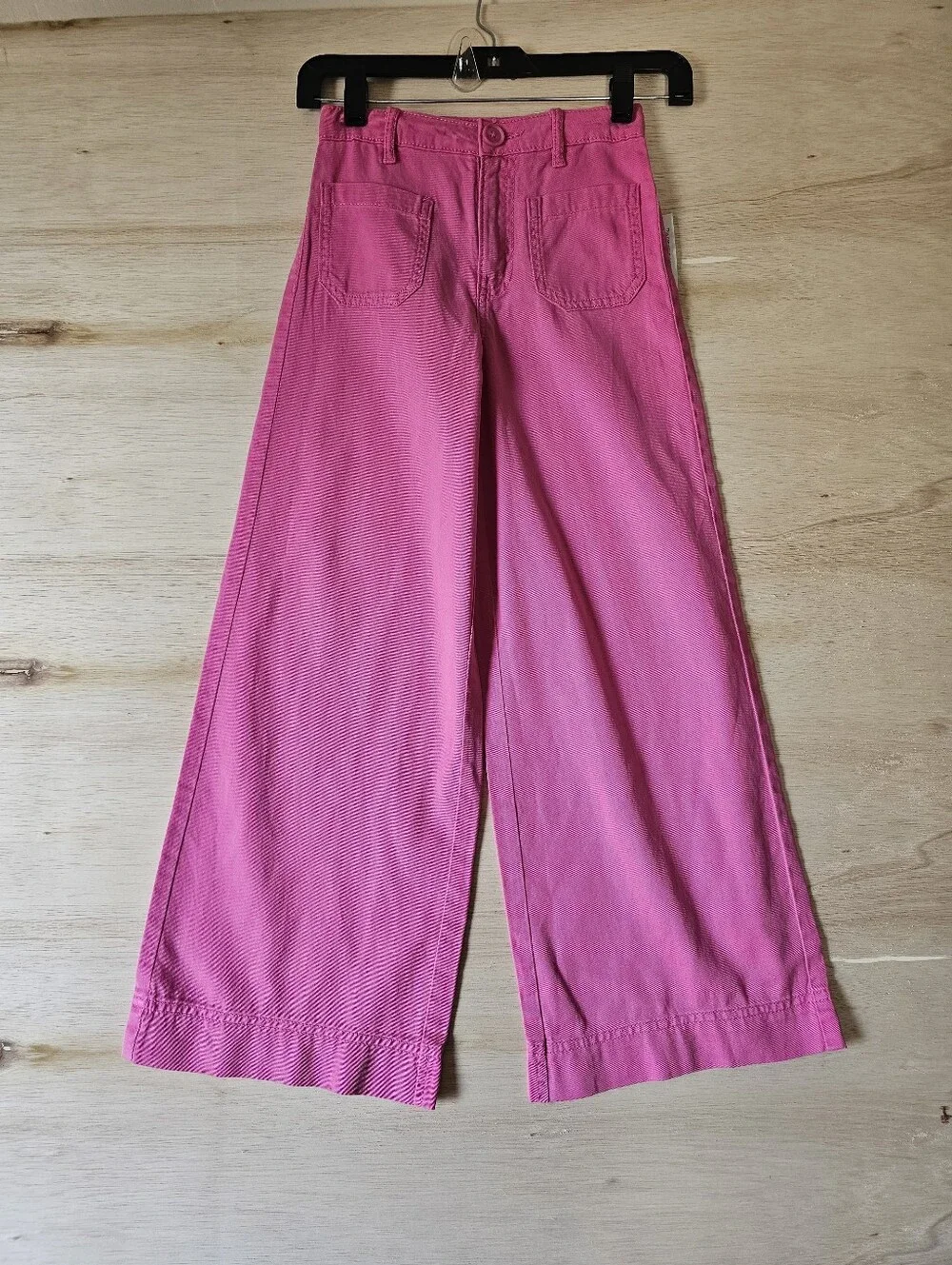 Epic Threads Girls Wide Leg Pants Size 7 Pink Bright Peony Adjustable Waist NWT